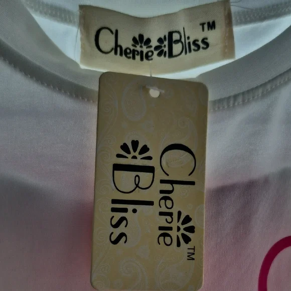 Cherie Bliss White and Pink Heart Pajama Set (C22) - Picture 7 of 8